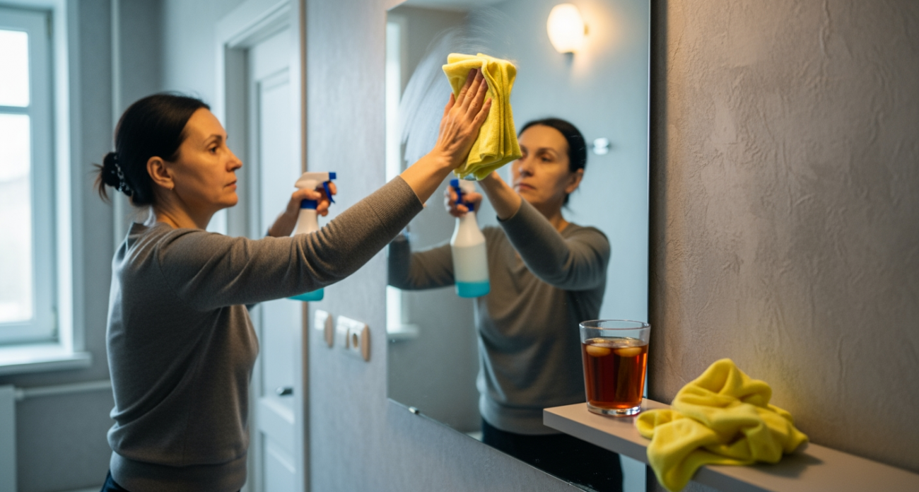 Народный рецепт моей бабушки творит чудеса с грязными зеркалами лучше любой магазинной химии