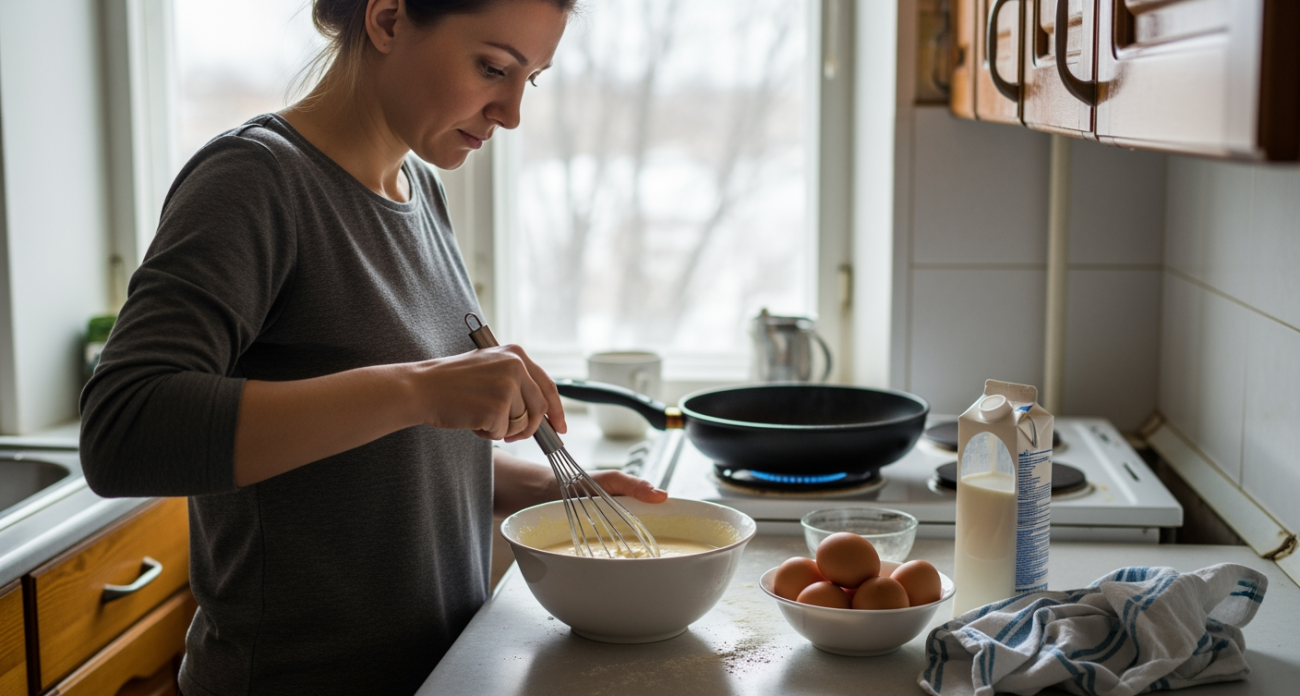 Забыла про соду и яйца, а блины получились такими пышными, что соседка выпрашивает рецепт