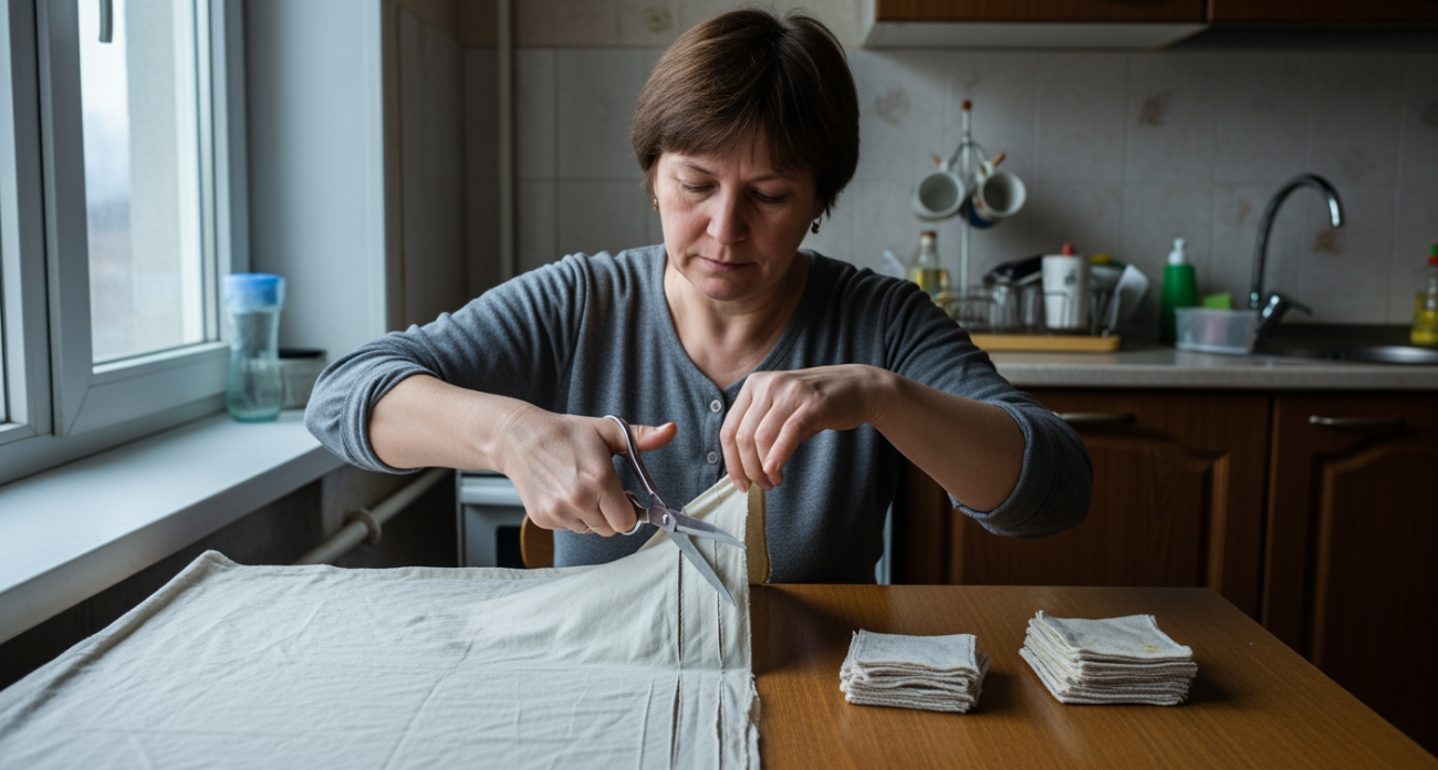 Старые простыни превращаются в полезные вещи для дома за 10 минут без иголки и ниток