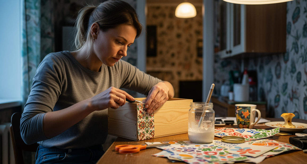 Остатки обоев от ремонта превращаю в декор, который делает квартиру дороже на вид в разы