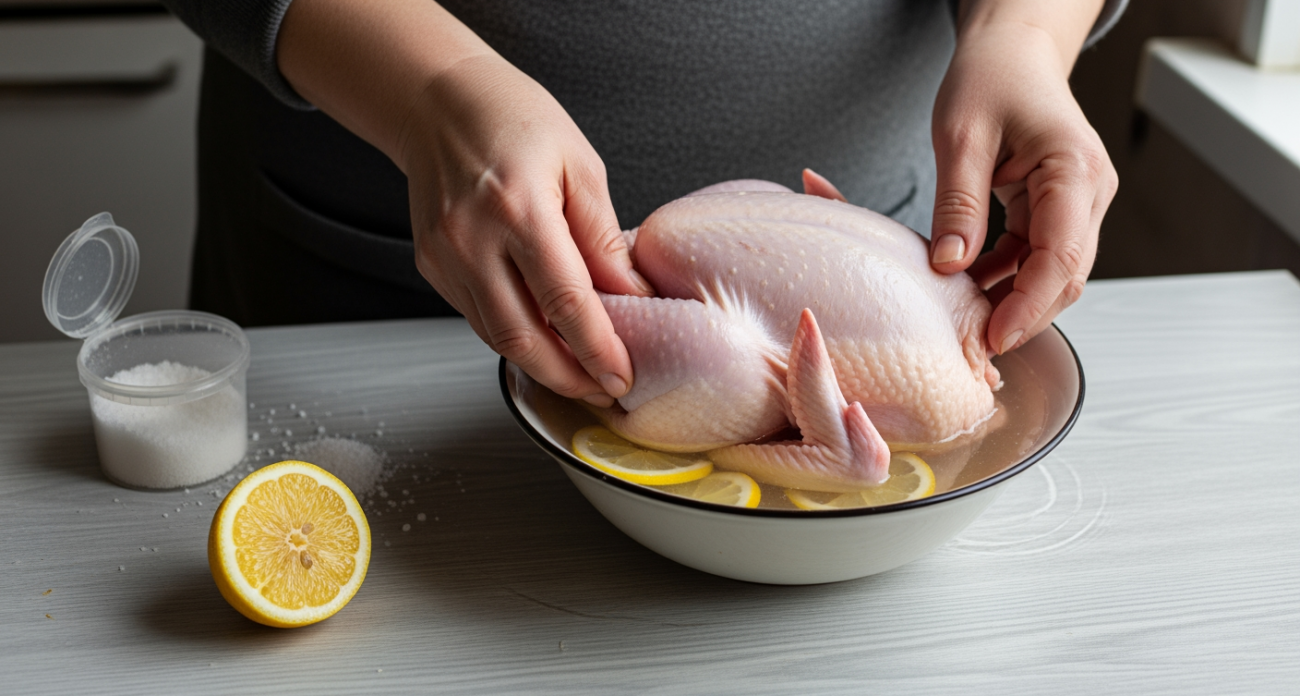 Простой трюк с солью превращает магазинную курицу в домашнюю и убирает всю химию за минуты