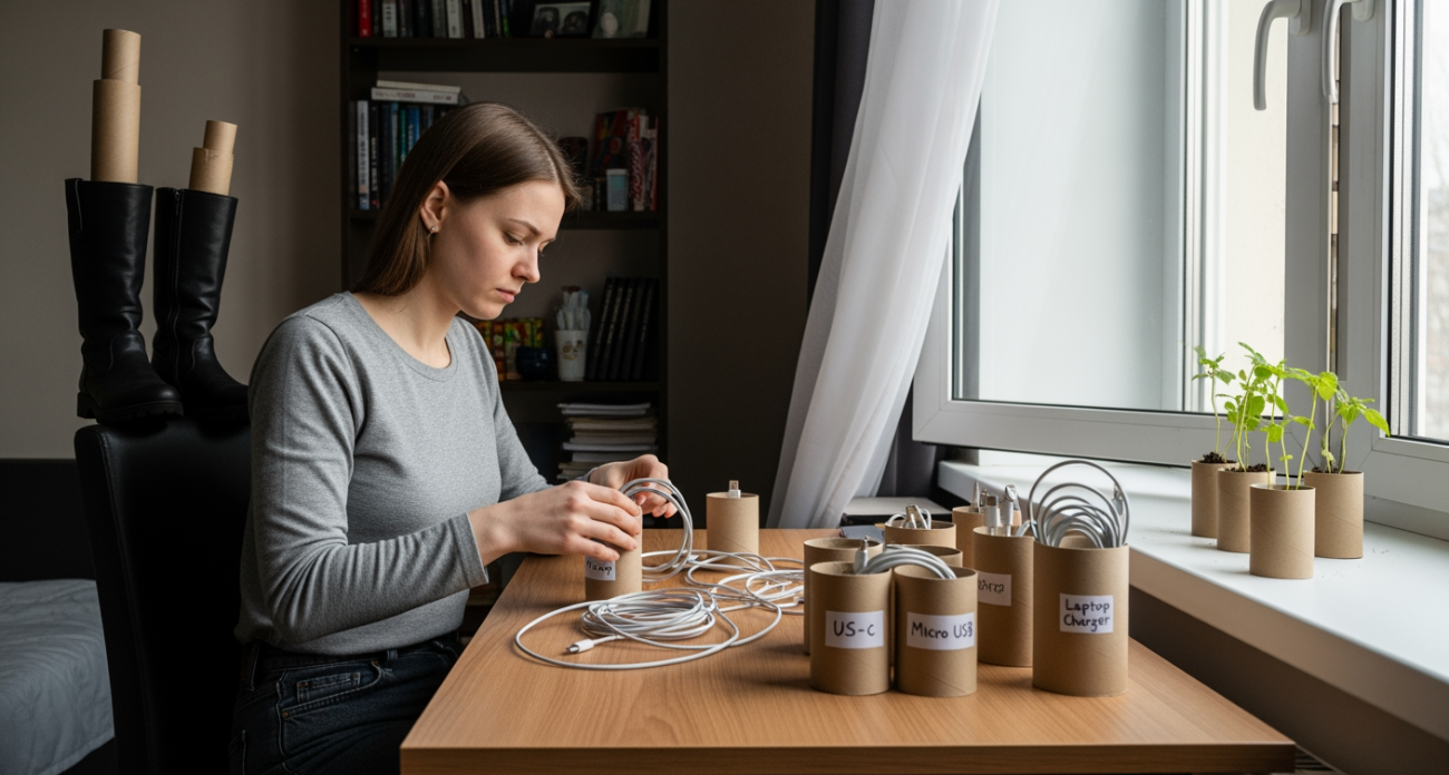 Втулки от туалетной бумаги превращаются в полезные вещи для дома за пару минут