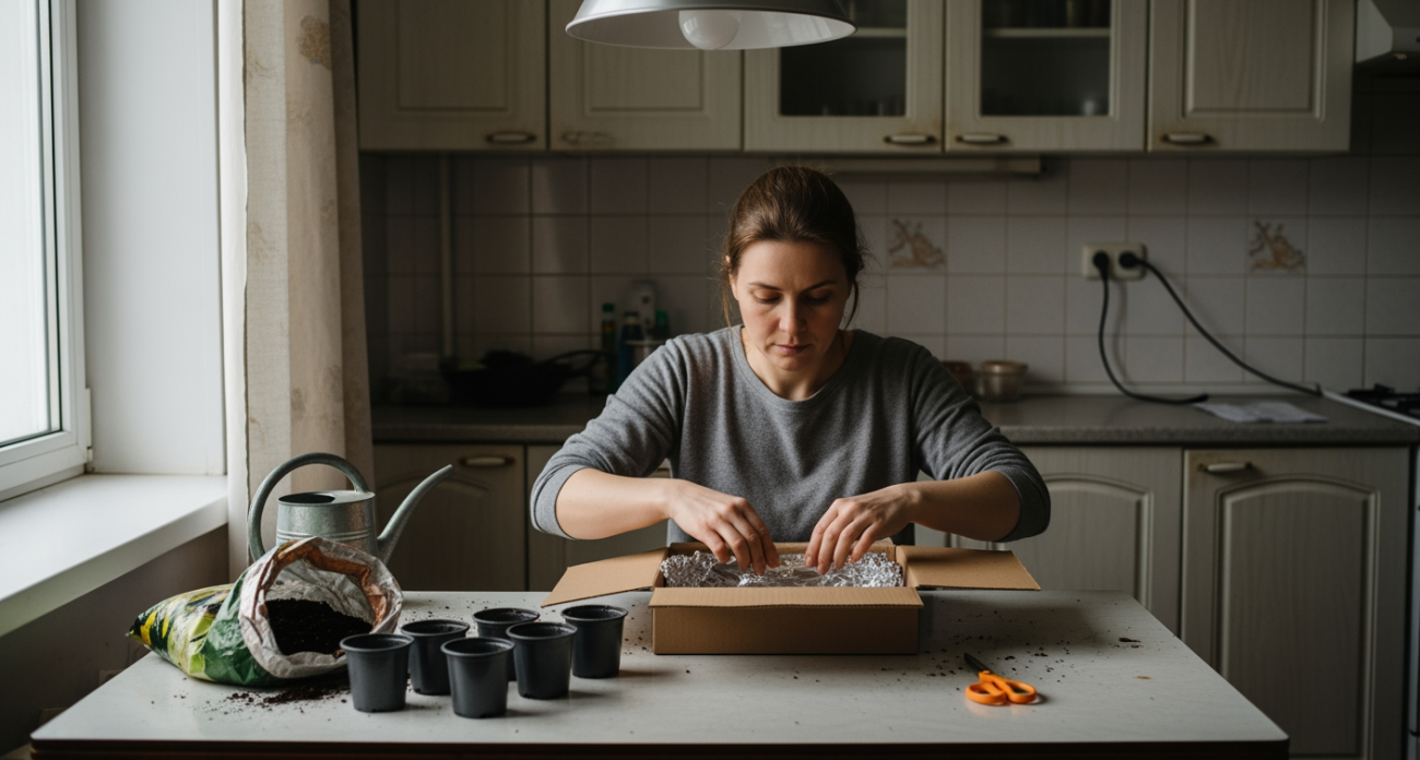 Не покупаю фитолампы и обогреватели: коробка из-под посылки и фольга за 50 рублей заменили дорогое оборудование