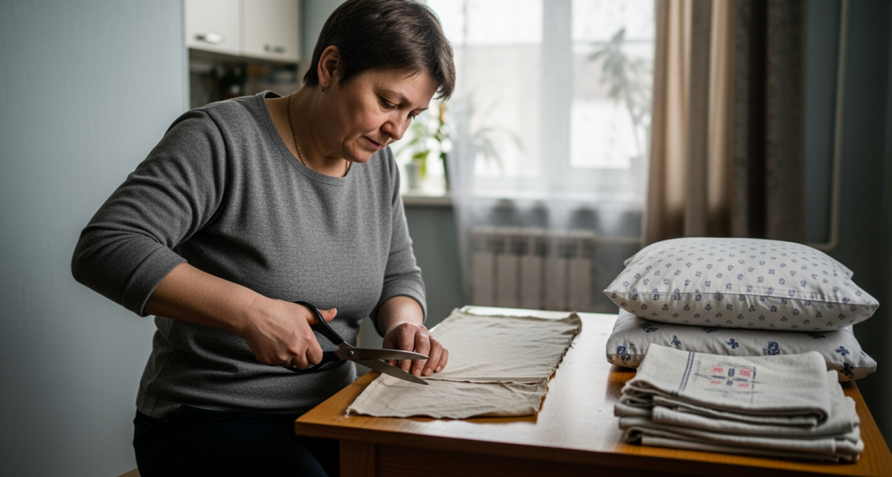 Превращаем старое постельное белье в полезные вещи для дома за 10 минут без шитья