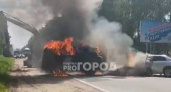 В Новочебоксарске произошло ДТП с пожаром