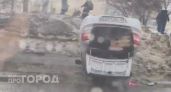 В аварии в Новочебоксарске машина перевернулась на крышу