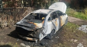 В Мариинском Посаде дотла сгорел припаркованный автомобиль Changan
