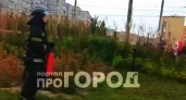 На верхнем кольце Новочебоксарска произошло возгорание в одной из букв названия города