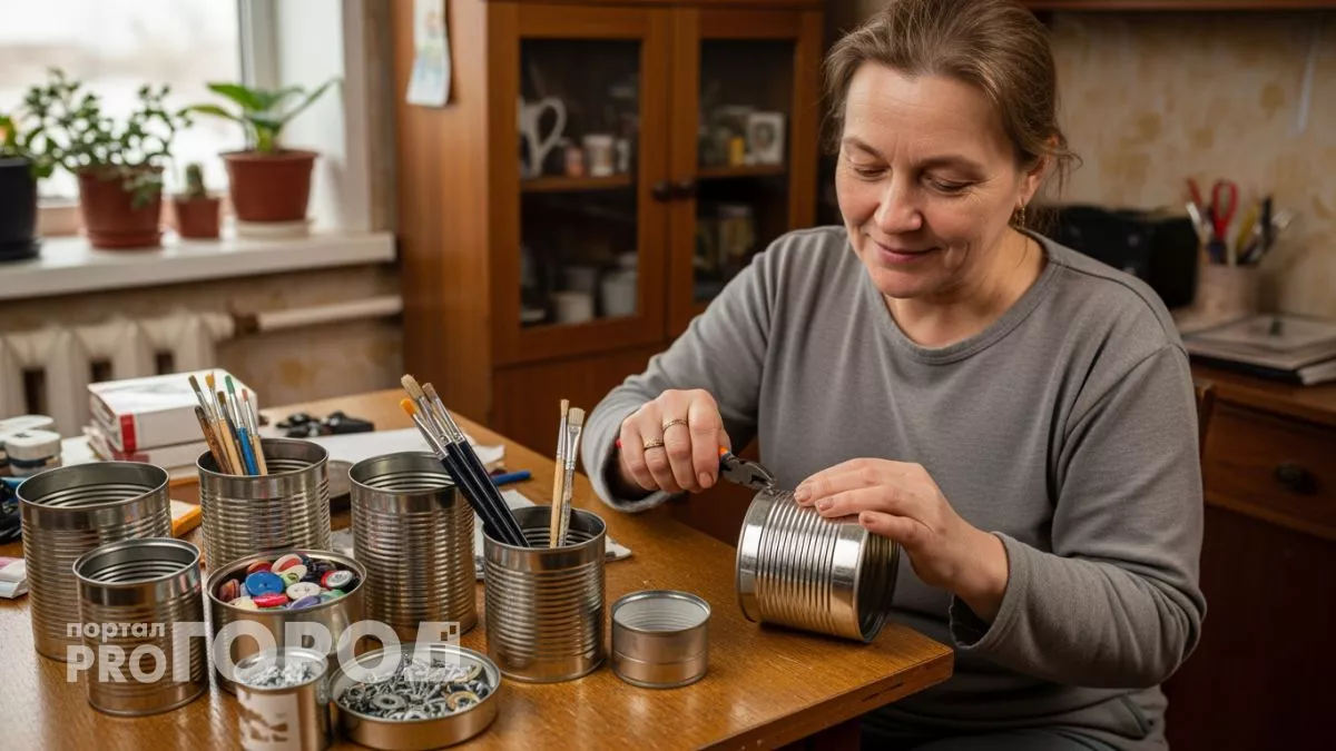 Банки от консервов превратила в домашние органайзеры и теперь не покупаю дорогие контейнеры