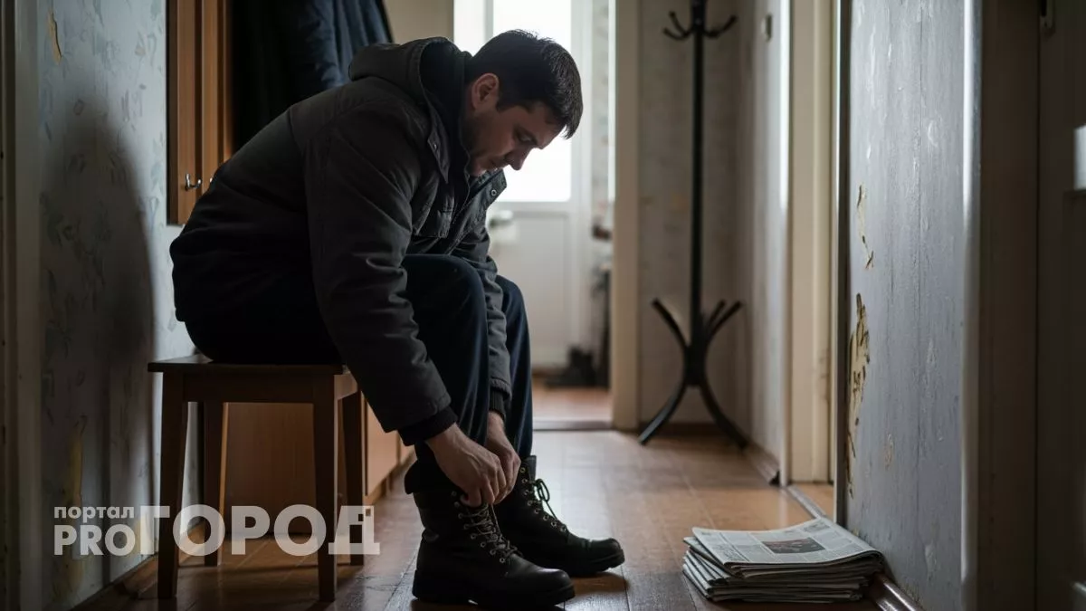 Таёжные охотники засовывают газету в сапоги и шагают по льду как по асфальту