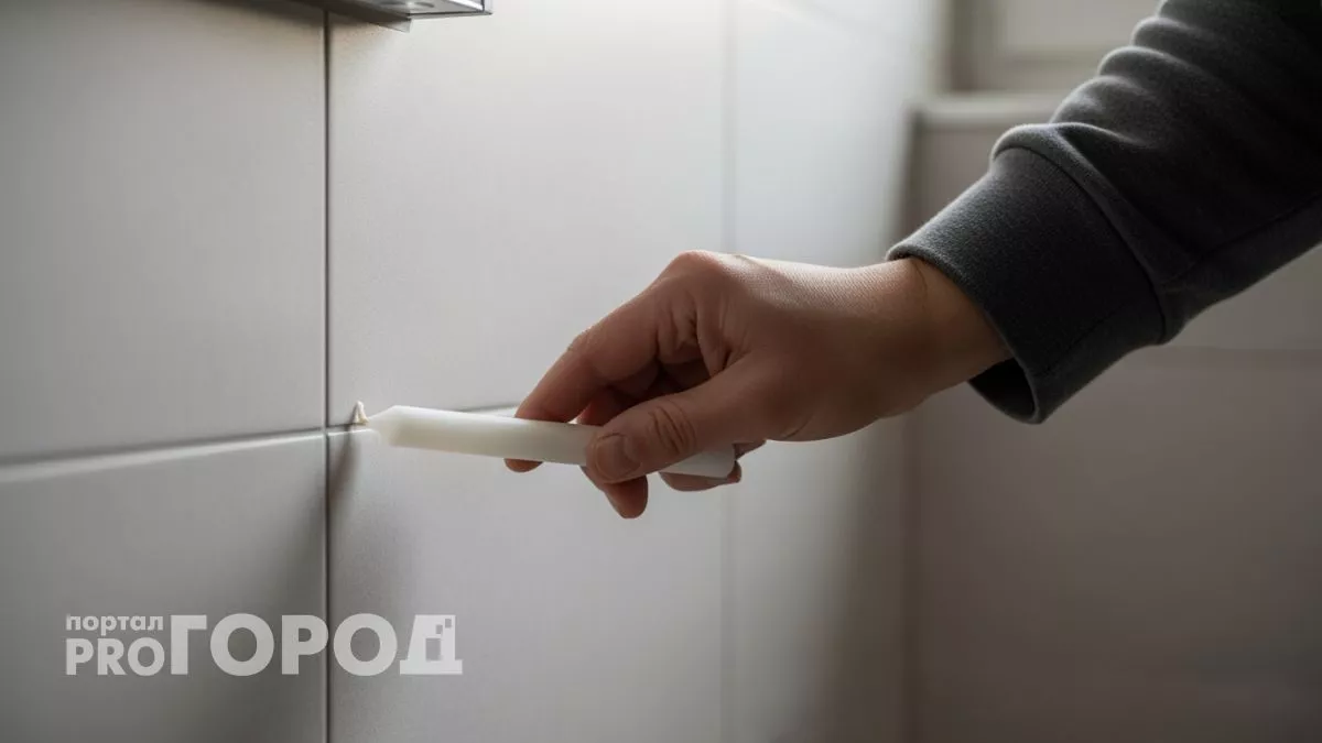 Копеечная свечка из магазина решает три проблемы ванной сразу: плесень уходит, кран блестит, петли не скрипят