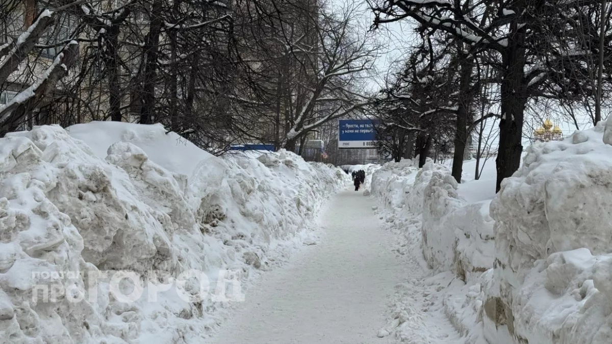 Высоченные сугробы тормозят весну в Чувашии: снег может пролежать до мая