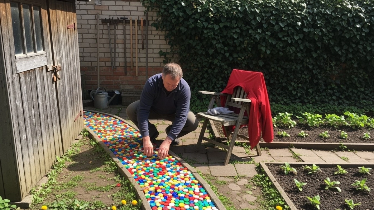 Забудьте про асфальт на даче: пластиковые пробки станут дорожкой в вашем саду — удивительный лайфхак