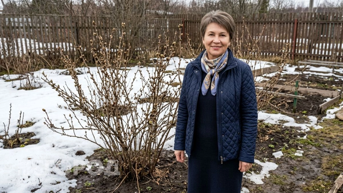 Собираю крупную черную смородину ведрами без тухлой рыбы и лишних хлопот на участке