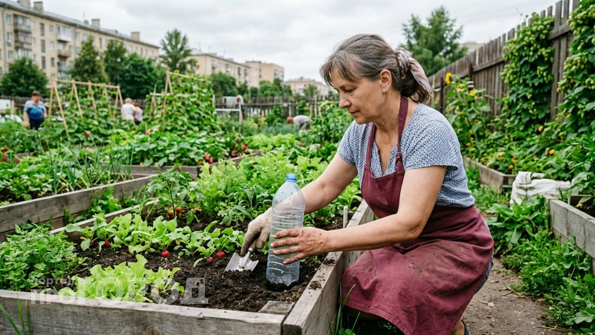 За зиму набралось полсотни пластиковых бутылок — к весне каждая стала рабочим инструментом на моих грядках