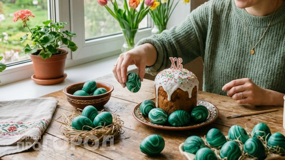 Думала, что испорчу, а вышло восхитительно красиво: как сделать малахитовые яйца дома на Пасху
