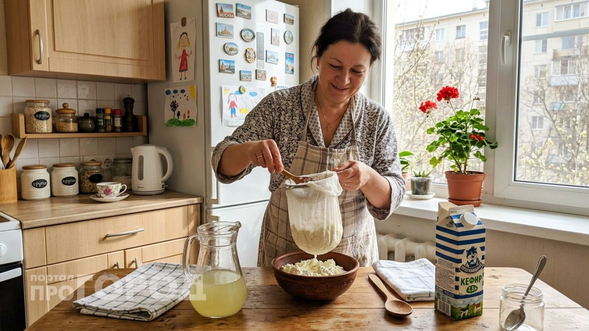 Хватит переплачивать за магазинный творог: просто заморозьте кефир и получите нежный продукт за копейки