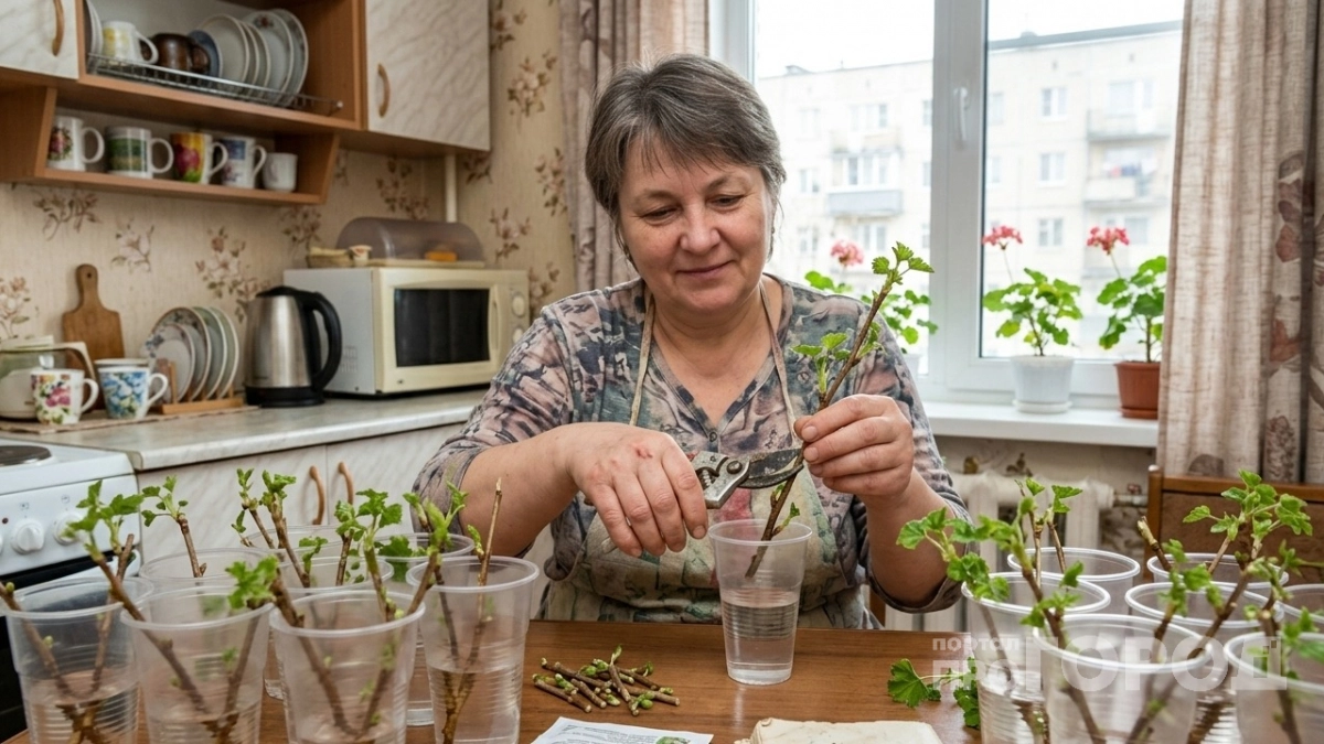 В апреле смородина только этого и ждет: укореняю кусты ленивым методов"двух шагов" - вот в чем его хитрость