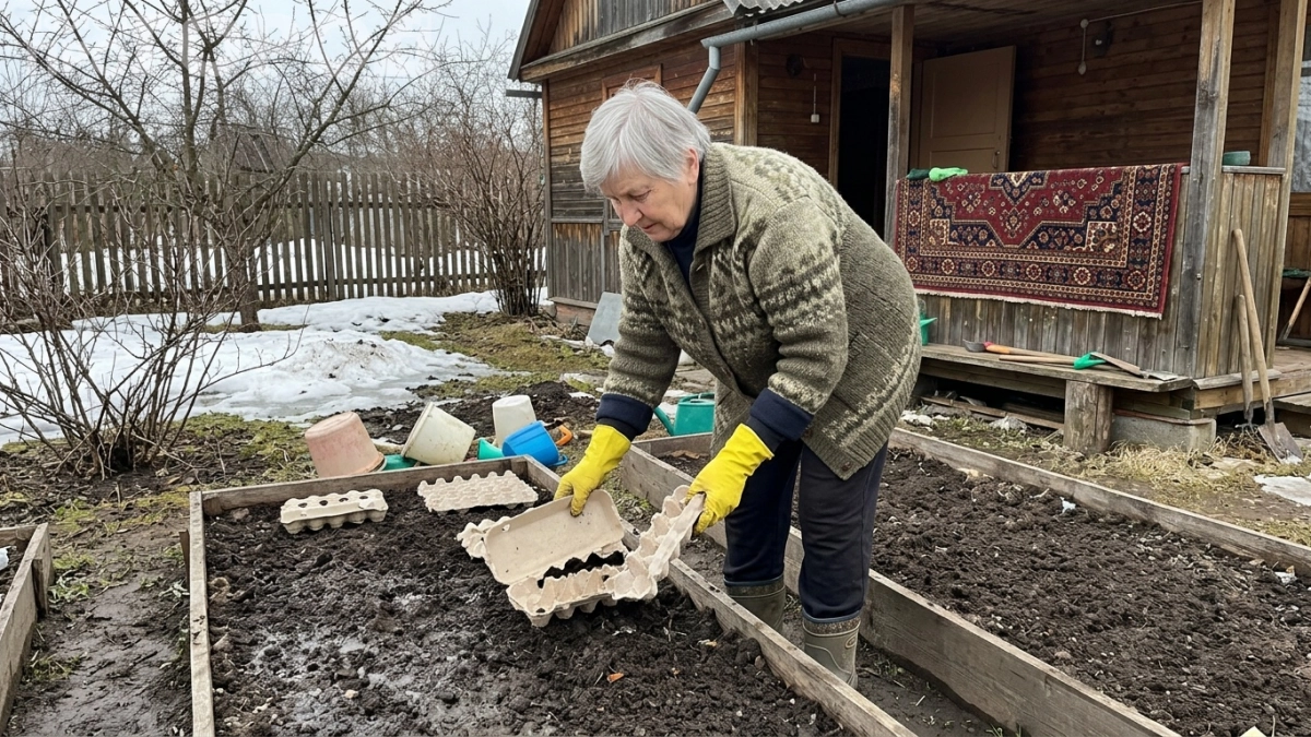 Раскладываю яичные лотки по огороду: соседи крутят у виска, а зря — этот метод спас мой урожай
