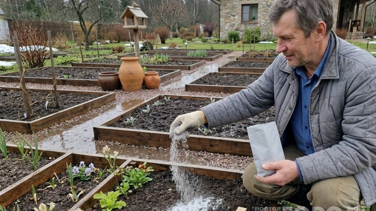 Больше не трачу деньги на навоз, компост и селитру: рассыпаю в апреле после дождя муку по грядкам - почва пуховее облака