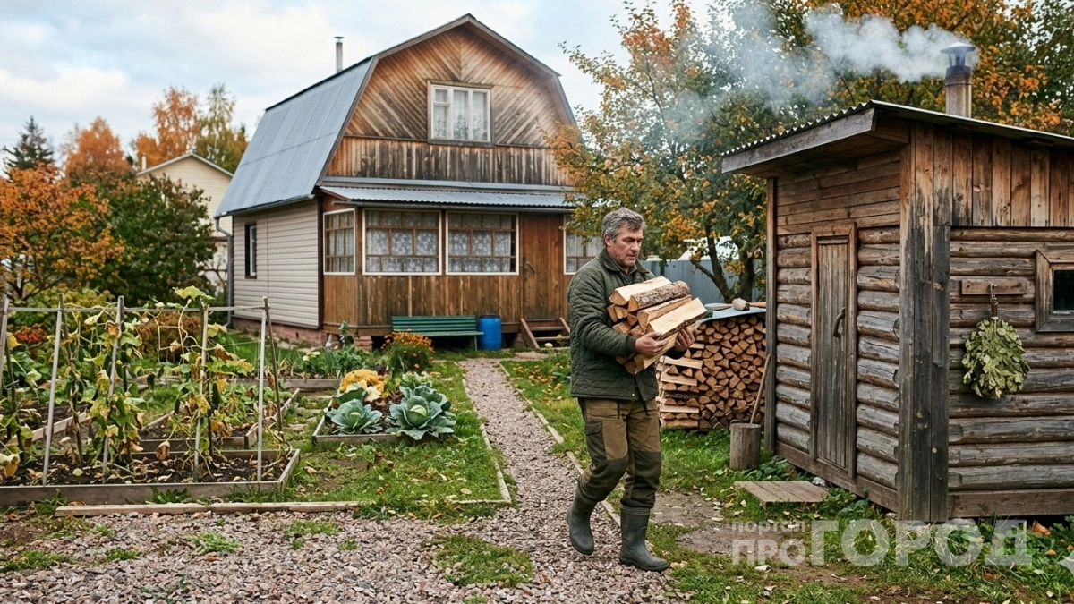 Топлю баню в три раза дольше одной охапкой дров: деревенский секрет "перекрестной" укладки - жара как в Сахаре  