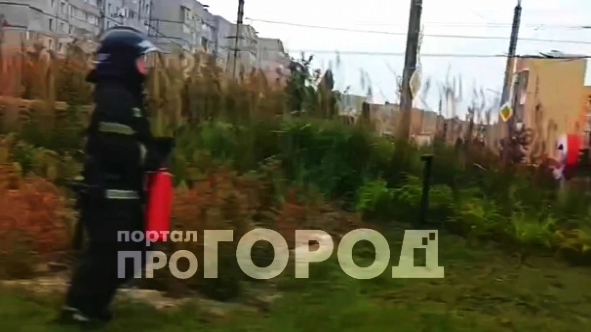 На верхнем кольце Новочебоксарска произошло возгорание в одной из букв названия города